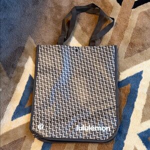 lululemon athletica Black and Gray Patterned Tote
